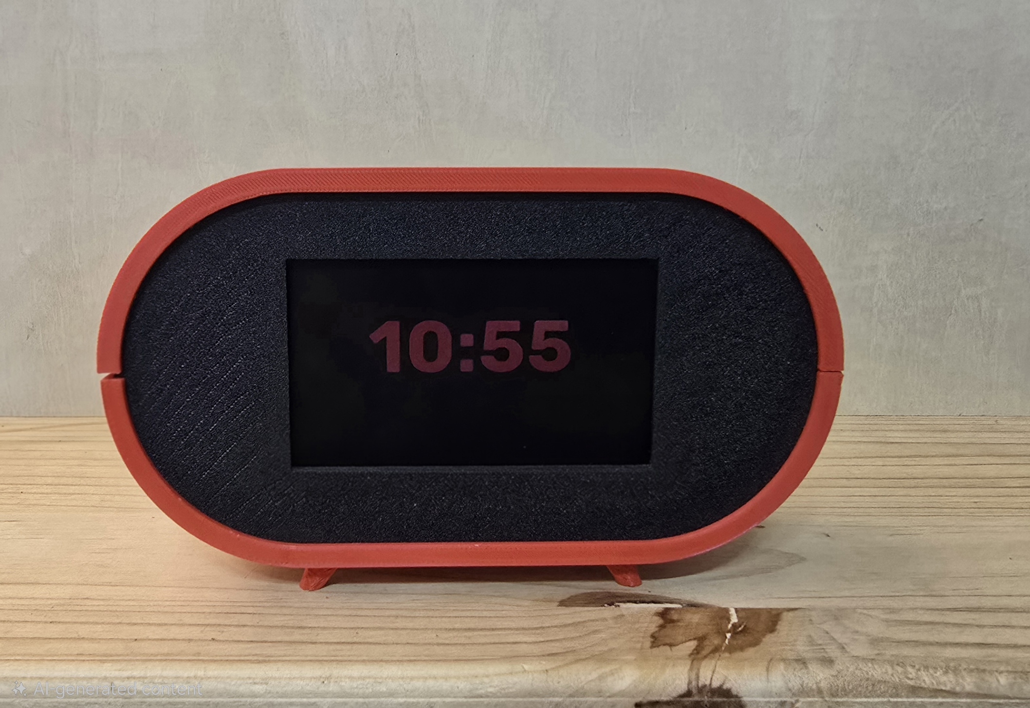 Fusion Clock showing minimalist night mode